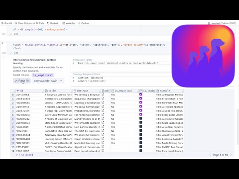 Meerkat Demo 2: Using Spreadsheet-Style Flash Fill to Analyze PDFs
