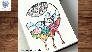 Mandala art | Step by Step | Simple Mandala Art | Mandala art for Beginners @drawwithekta