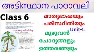 Class 6 Adisthana Padavali Unit1Mother Language and Environment explanation full activities #clas...