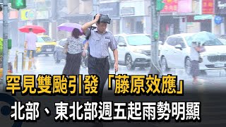雙颱可能引發「藤原效應」  北部、東北部週五雨勢明顯－民視新聞