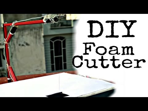 DIY Foam cutter with nichrome wire || Thermacol cutter || vishal soni (cut foam by nichrome wire)