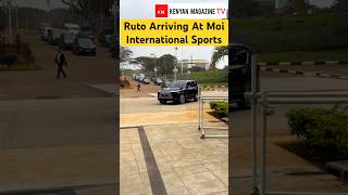 See How President William Ruto Arrived today at the Moi International Sports Centre for inspection