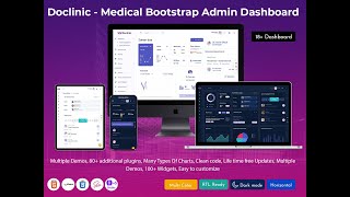 Medical Dashboard Responsive Bootstrap Admin Web App with Bootstrap UI Kit – Doclinic