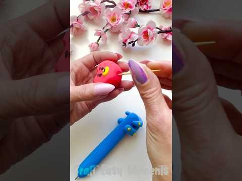 DIY BTS BT21 Tata CUTE pen ❤️ #diy #handmade  #crafteasymoments #shorts # craft #diyideas #diycrafts