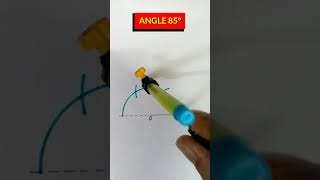 Construct 85 degree angle with compass 🔥 Math infinity hk #practicalgeometry #shorts #maths
