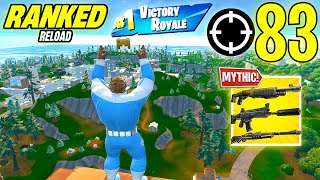 83 Elimination Solo Vs Squad "Ranked RELOAD” Gameplay Wins (NEW! Fortnite Chapter 6 PS4 Controller)