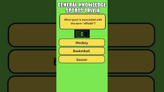 General Knowledge Sports Trivia Quiz 19 #flashquiz #quiz #english