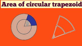 Area of circular trapezoid| Area trick #Shorts