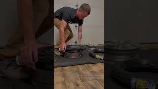 This is how you stretch tires to fit huge rims😱 #shorts