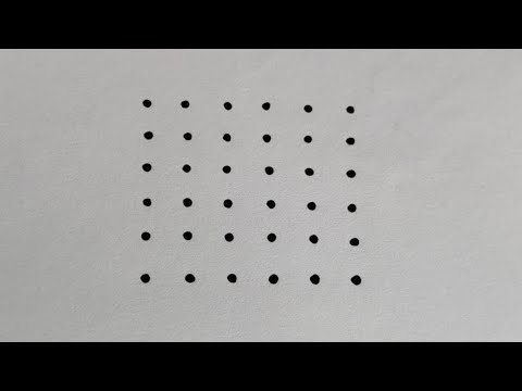 6×6 dots rangoli || straight line dots rangoli || 6×6 chukkala muggu