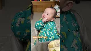 Jerek寶寶❤️👶🏻BLW自主進食day3（baby 7M8D) #blw #cutebaby #baby #寶寶