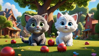 Five Tiny Kittens Chase a Ball | Kitten Song for Kids | Preschool Counting & Playtime Rhyme