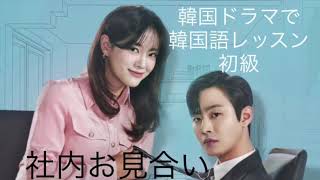 【社内お見合い】韓国ドラマで韓国語レッスン♪初級 빨리 와 같이 하자