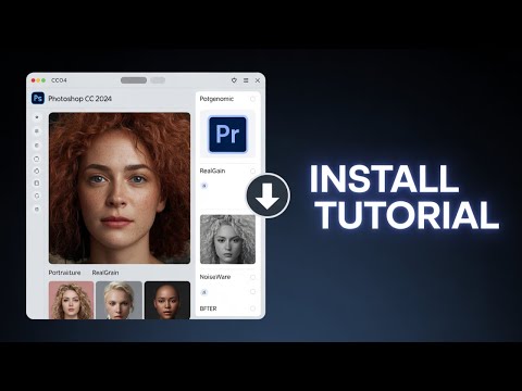 How to Install Imagenomic Plugins in Photoshop CC 2024 | Portraiture | Realgrain| Noiseware Tutorial