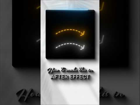 💡 Glowing Arrow Animation in After Effects
