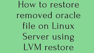 Removed the oracle file on Linux Prod server and restored before knowing this issue to DBA team.