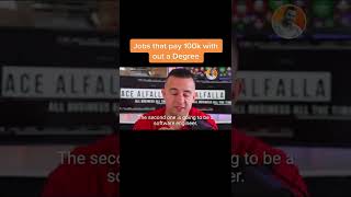 Jobs that pay 100k with out a degree #youtubeshorts #shorts