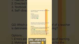 CTET CDP questions practice #ctet#ctet2023#ctetcdp#ctetexam#shorts#ytshorts#youtube#pedagogy#dsssb