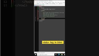 bdo tag in html. bdo tag. #coding #code #html #htmltags