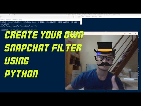 SUPER EASY !!! Create your own SNAPCHAT filter using Python || 34 lines of code #snapchat #python