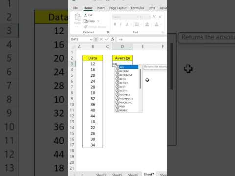 Excel Formula #trending #youtube #youtuber #computer #excel #learning #youtubeshorts #excelAVG Value