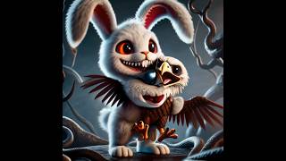 Rabbit × Eagle #animation #aiartwork #cartoon #aigallery #aiart #cute #funny #scary #horrorstory