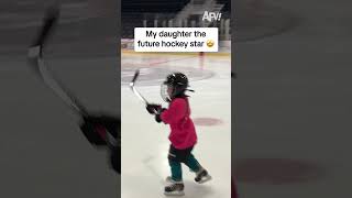 My daughter the future hockey star 🤩