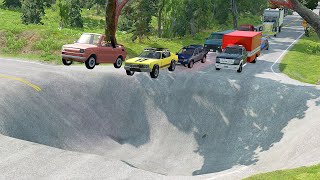 Mobil vs Potholes #4 - BeamNG Drive