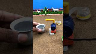 Mini village making mini motor water pump horse bathing video mini tractor