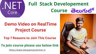 .Net Core Full Stack Development  Realtime Project Course Demo Video in Telugu