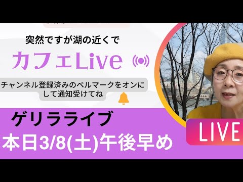 蚕室の湖を散歩してカフェでおしゃべり配信！途中の映像乱れてます