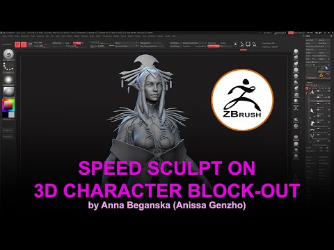 Speed Sculpt on 3D Character Block-Out in Zbrush