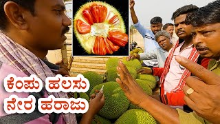 Red jackfruit live Auction in Cheluru Jackfruit market