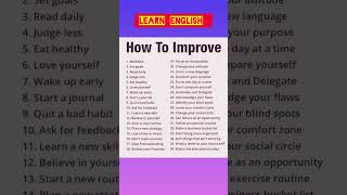 How to improve yourself #trending #shorts #letslearn #education #youtubeshorts