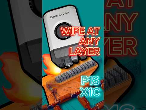 A PETG MUST HAVE MOD! A1 Nozzle Wiping At Any Layer For Bambu Lab P1S & X1C 3D Printers