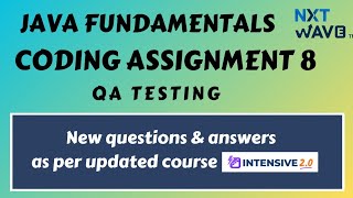 Coding Assignment 8 | Java fundamentals | QA Testing | CCBP | Nextwave #ccbp #ccbpacademy #ccbpians
