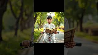 সাইকেলের ওপরে কোরআন তিলাওয়াত | ছোট ছেলের ইমানী ভালোবাসা 📖🚴‍♂️ #islamicstatus #shorts Quran