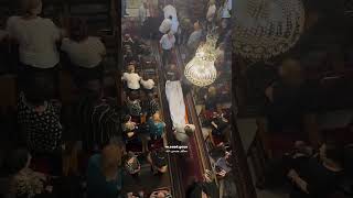 Farewell ceremony of body from Christian community inside Greek Church Old City Al-Zaytoun #short