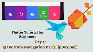 Flutter Challenge: 3D Bottom Navigation Bar- Day 5 #FlipBoxBar #flutter