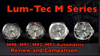 Lum-Tec M Series Watch Review and Comparison, M90, M91, M92, M93 Automatics