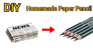 Diy Homemade Pencil/How to make newspaper pencils Custom pencils/Thaahira Art