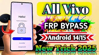 All Vivo Android 15 FRP Bypass 👍 || Vivo android 15 activity launcher Not Working - android 15 