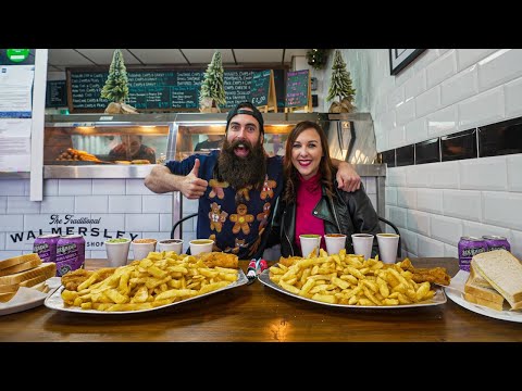 MY SISTER TRIES A FISH & CHIPS CHALLENGE WHICH HAS NEVER BEEN BEATEN! | BeardMeatsFood