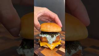 Delicious hamburger #fishfilet #cooking #chef