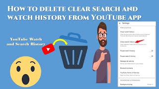 How to clear watch history and search history from YouTube app #shorts