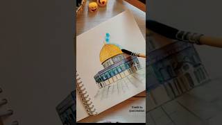 rockdome  🇵🇸#shorts #viral #viralshort #panting #palestine #israel #artewok #drawing #domeoftherock