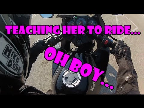 Teaching Her How to Ride... Oh boy...
