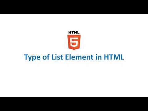 Type of List Element in HMTL