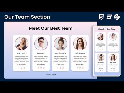 CREATE Our Team Section in 15 Minutes with HTML, CSS & SCSS