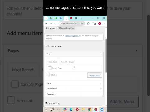 How to Create Menu in WordPress (Fast Tutorial!) #wordpress #shorts
